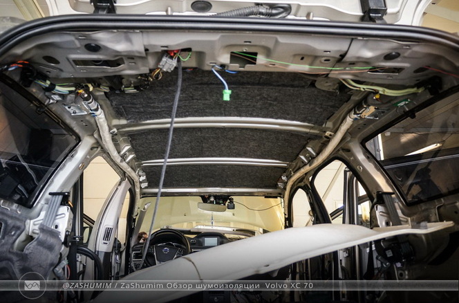 Шумоизоляция потолка Volvo XC 70