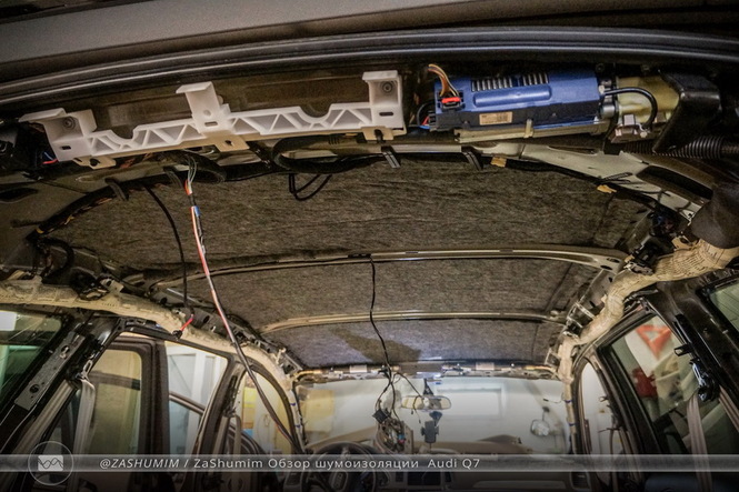 Шумоизоляция потолка Audi Q7