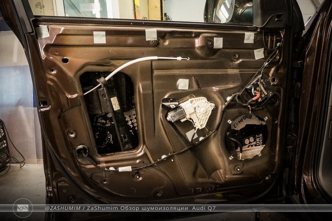 Шумоизоляция дверей Audi Q7